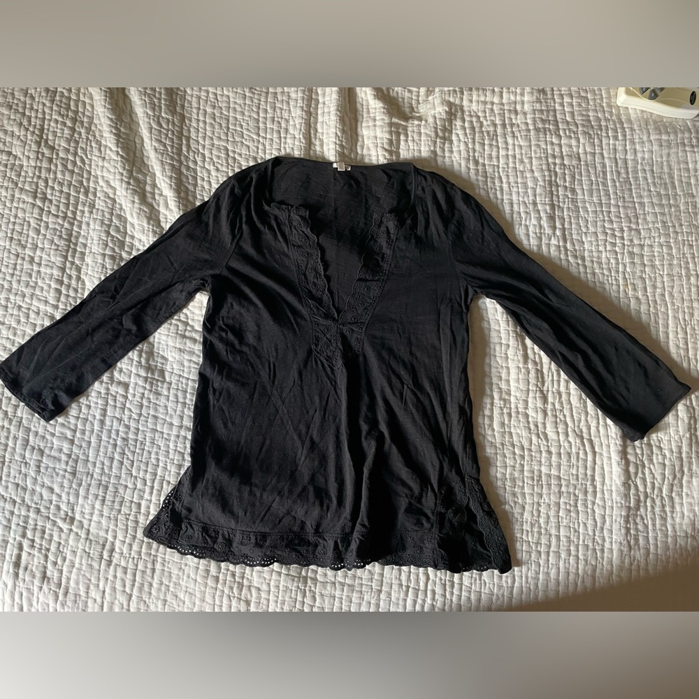J. Crew Tunic, Size Small, 100% Cotton, Black, Used in Great Condition